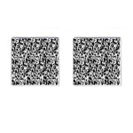 Deskjet Ink Splatter Black Spot Cufflinks (Square) Front(Pair)