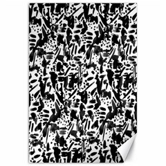 Deskjet Ink Splatter Black Spot Canvas 20  X 30   by Mariart