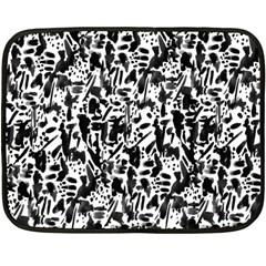 Deskjet Ink Splatter Black Spot Double Sided Fleece Blanket (mini)  by Mariart