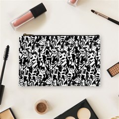 Deskjet Ink Splatter Black Spot Cosmetic Bag (medium)  by Mariart