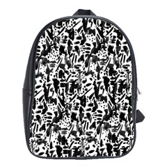 Deskjet Ink Splatter Black Spot School Bags(large)  by Mariart