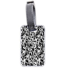 Deskjet Ink Splatter Black Spot Luggage Tags (two Sides)