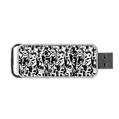 Deskjet Ink Splatter Black Spot Portable Usb Flash (one Side) by Mariart