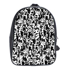 Deskjet Ink Splatter Black Spot School Bags (xl)  by Mariart