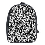 Deskjet Ink Splatter Black Spot School Bags (XL)  Front