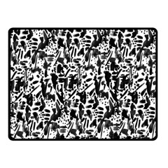 Deskjet Ink Splatter Black Spot Double Sided Fleece Blanket (small)  by Mariart