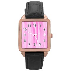 Abstraction Rose Gold Leather Watch 