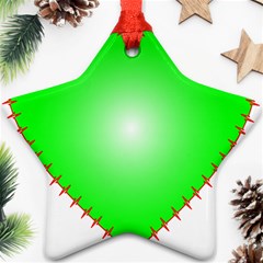 Heart Rhythm Inner Green Red Star Ornament (two Sides) by Mariart