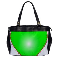 Heart Rhythm Inner Green Red Office Handbags by Mariart