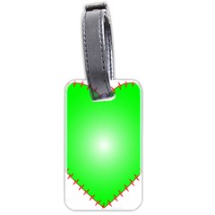 Heart Rhythm Inner Green Red Luggage Tags (two Sides) by Mariart