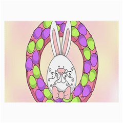 Make An Easter Egg Wreath Rabbit Face Cute Pink White Large Glasses Cloth by Mariart