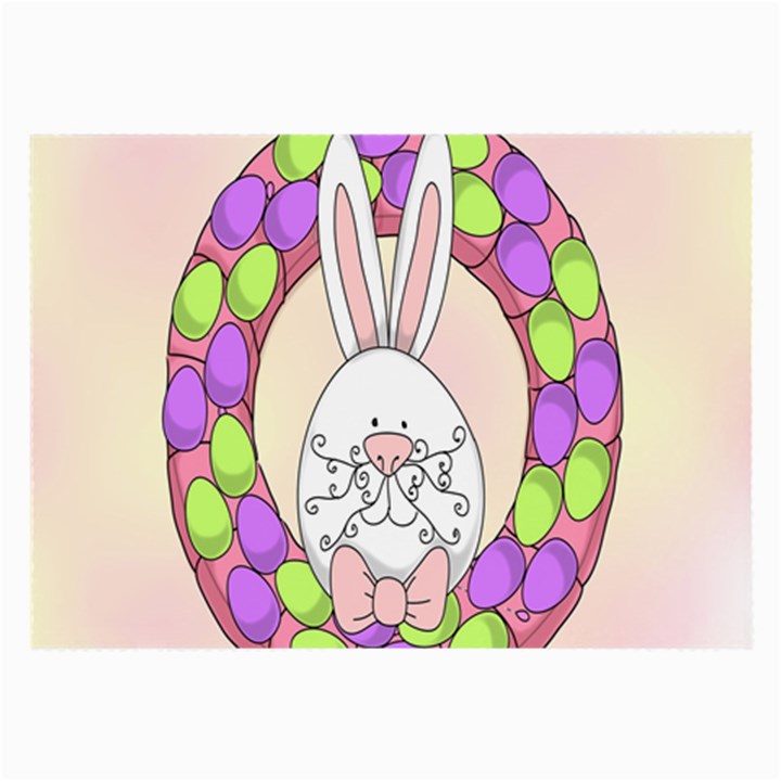 Make An Easter Egg Wreath Rabbit Face Cute Pink White Large Glasses Cloth