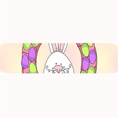 Make An Easter Egg Wreath Rabbit Face Cute Pink White Large Bar Mats by Mariart