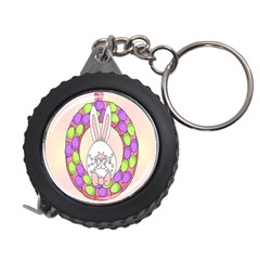 Make An Easter Egg Wreath Rabbit Face Cute Pink White Measuring Tapes by Mariart