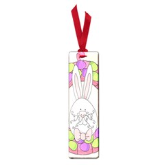 Make An Easter Egg Wreath Rabbit Face Cute Pink White Small Book Marks by Mariart