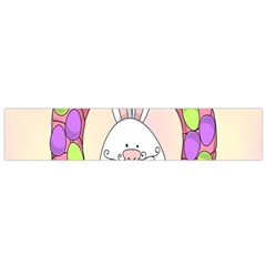 Make An Easter Egg Wreath Rabbit Face Cute Pink White Flano Scarf (small) by Mariart