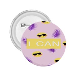 I Can Purple Face Smile Mask Tree Yellow 2 25  Buttons by Mariart