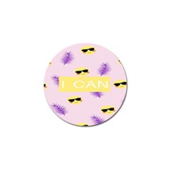 I Can Purple Face Smile Mask Tree Yellow Golf Ball Marker (10 Pack) by Mariart