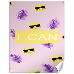 I Can Purple Face Smile Mask Tree Yellow Canvas 18  X 24   by Mariart