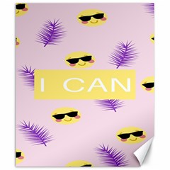 I Can Purple Face Smile Mask Tree Yellow Canvas 20  X 24   by Mariart