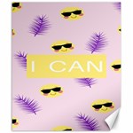 I Can Purple Face Smile Mask Tree Yellow Canvas 20  x 24   19.57 x23.15  Canvas - 1