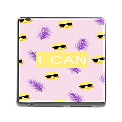 I Can Purple Face Smile Mask Tree Yellow Memory Card Reader (square) by Mariart