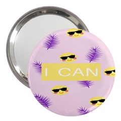 I Can Purple Face Smile Mask Tree Yellow 3  Handbag Mirrors by Mariart