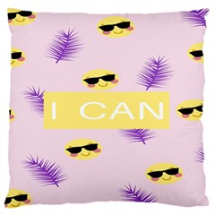 I Can Purple Face Smile Mask Tree Yellow Standard Flano Cushion Case (two Sides) by Mariart