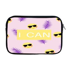 I Can Purple Face Smile Mask Tree Yellow Apple Macbook Pro 17  Zipper Case