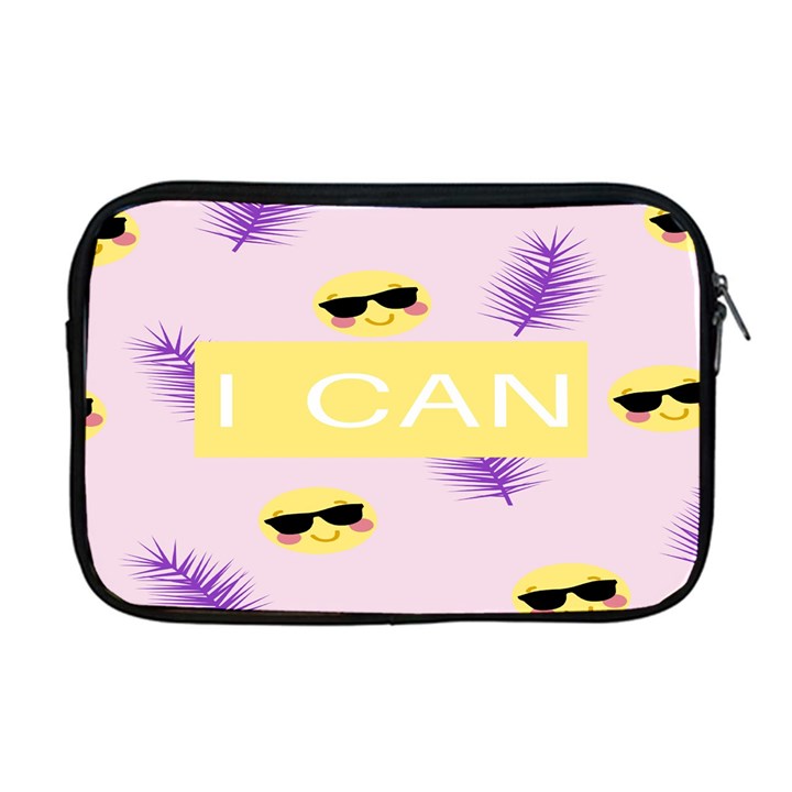 I Can Purple Face Smile Mask Tree Yellow Apple MacBook Pro 17  Zipper Case