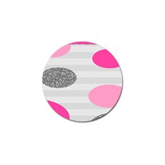 Polkadot Circle Round Line Red Pink Grey Diamond Golf Ball Marker by Mariart