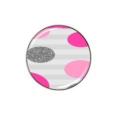 Polkadot Circle Round Line Red Pink Grey Diamond Hat Clip Ball Marker (10 Pack) by Mariart