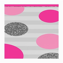 Polkadot Circle Round Line Red Pink Grey Diamond Medium Glasses Cloth (2-side) by Mariart