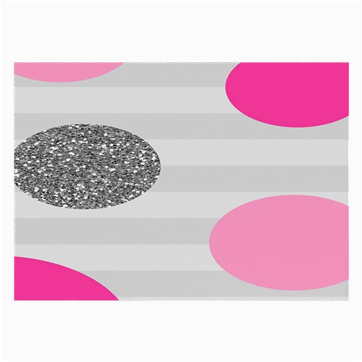 Polkadot Circle Round Line Red Pink Grey Diamond Large Glasses Cloth (2-Side)