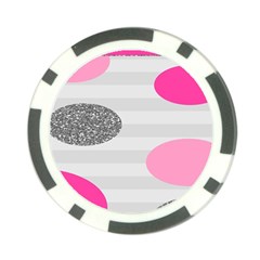 Polkadot Circle Round Line Red Pink Grey Diamond Poker Chip Card Guard (10 Pack) by Mariart