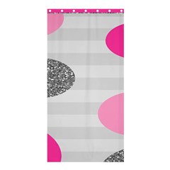 Polkadot Circle Round Line Red Pink Grey Diamond Shower Curtain 36  X 72  (stall)  by Mariart