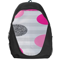 Polkadot Circle Round Line Red Pink Grey Diamond Backpack Bag by Mariart