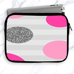 Polkadot Circle Round Line Red Pink Grey Diamond Apple Ipad 2/3/4 Zipper Cases by Mariart