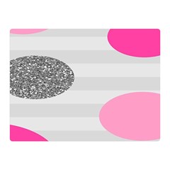 Polkadot Circle Round Line Red Pink Grey Diamond Double Sided Flano Blanket (mini)  by Mariart