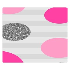 Polkadot Circle Round Line Red Pink Grey Diamond Double Sided Flano Blanket (small)  by Mariart