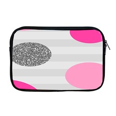 Polkadot Circle Round Line Red Pink Grey Diamond Apple Macbook Pro 17  Zipper Case by Mariart