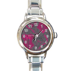 Pink Black Handcuffs Key Iron Love Grey Mask Sexy Round Italian Charm Watch by Mariart