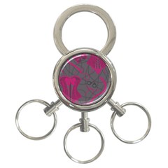 Pink Black Handcuffs Key Iron Love Grey Mask Sexy 3-ring Key Chains by Mariart