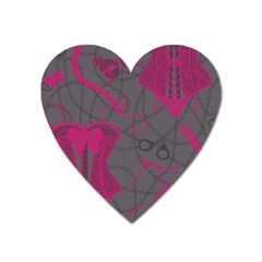 Pink Black Handcuffs Key Iron Love Grey Mask Sexy Heart Magnet