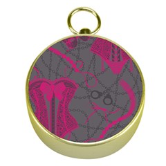 Pink Black Handcuffs Key Iron Love Grey Mask Sexy Gold Compasses by Mariart