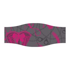 Pink Black Handcuffs Key Iron Love Grey Mask Sexy Stretchable Headband by Mariart