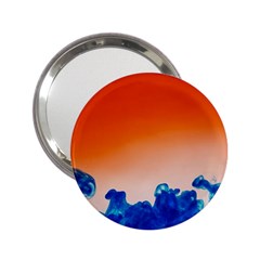 Simulate Weather Fronts Smoke Blue Orange 2 25  Handbag Mirrors by Mariart