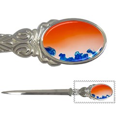 Simulate Weather Fronts Smoke Blue Orange Letter Openers by Mariart