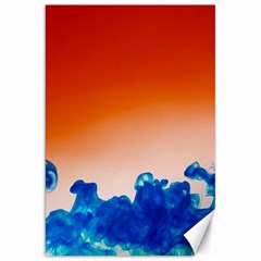 Simulate Weather Fronts Smoke Blue Orange Canvas 20  X 30   by Mariart