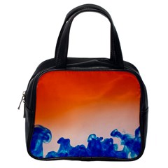 Simulate Weather Fronts Smoke Blue Orange Classic Handbags (one Side) by Mariart